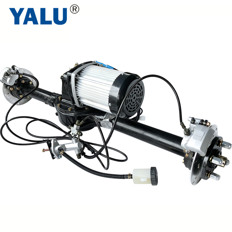 Bigger Power Electric Differential Rickshaw Four wheeled Tricycle Brushless DC Motor 1200 Watts to 3000W 48V 60V 72V With Integrated Disc Brake Gear Bridge Motor